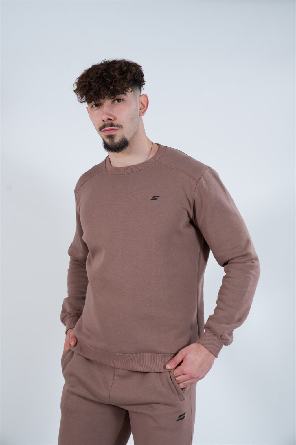 Мъжка блуза S-LINE Solid fleece cufed