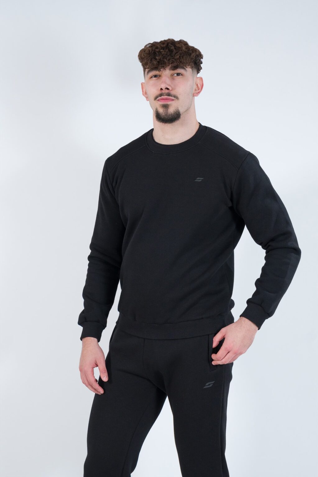 Мъжка блуза S-LINE Solid fleece cufed