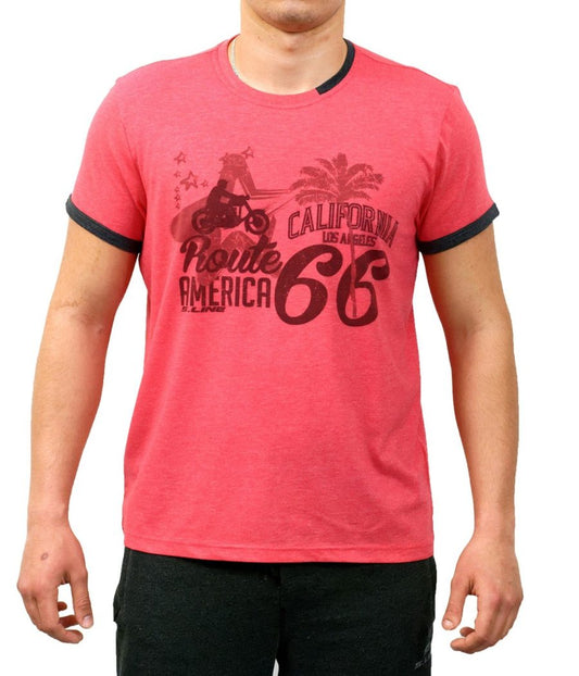 Мъжка тениска S-LINE Half neck printed