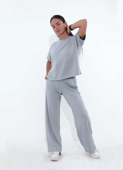 Дамски екип S-LINE SilkyStrip - светлосив
