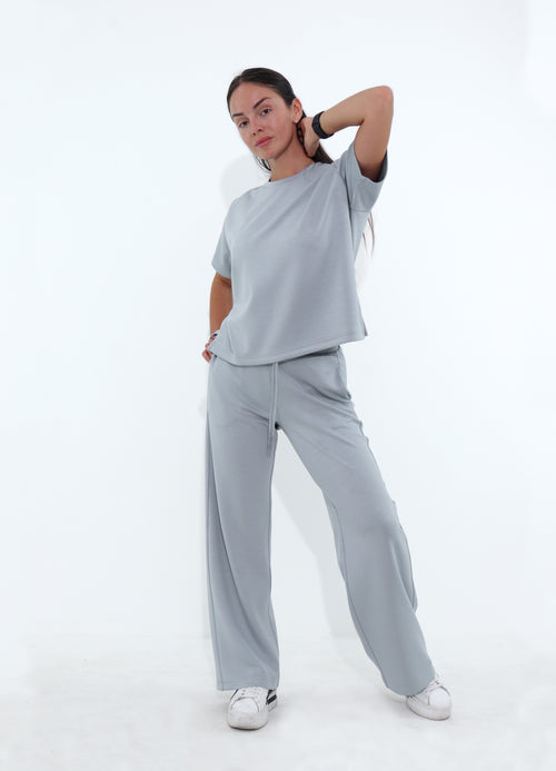 Дамски екип S-LINE SilkyStrip - светлосив