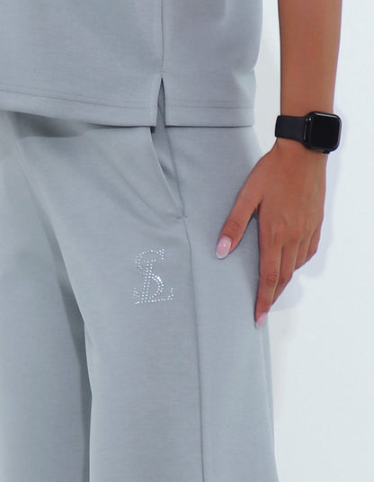 Дамски екип S-LINE SilkyStrip - светлосив