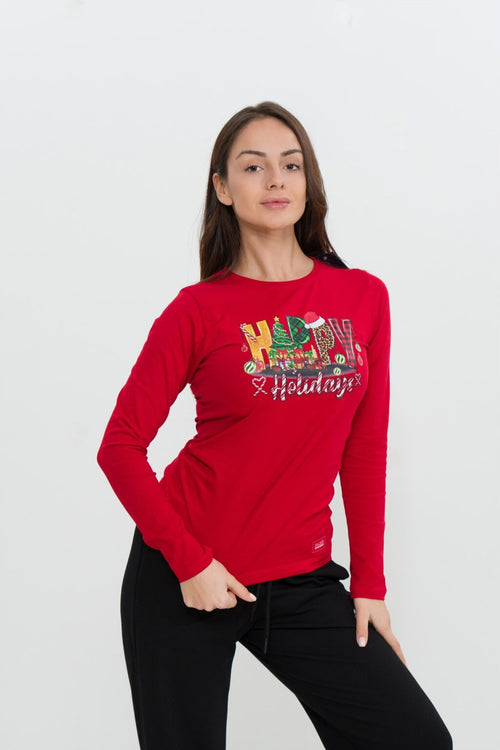 Дамска коледна блуза S-LINE